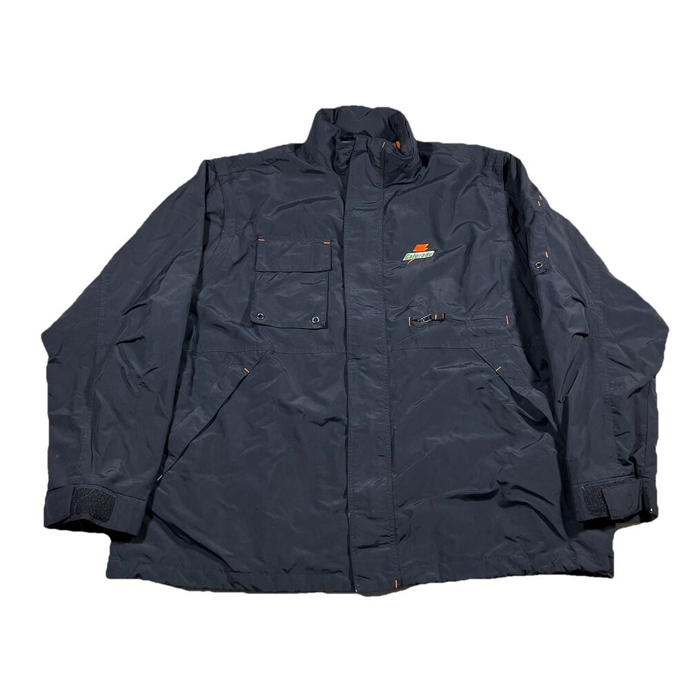 Vintage Gatorade Field & Stream Zip Off Sleeve Utility Jacket Vest XXL